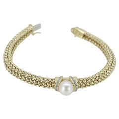 14k Rope Design Bracelet with Pearl, SKD, Scott Keating Design