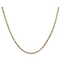14k Rope Necklace. 14k Long Rope Necklace. 3.5grams 16in length 1.5mm width