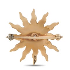 14K Rose Gold 0.07 ct Diamond Seed Pearl Starburst Brooch MF15-062926