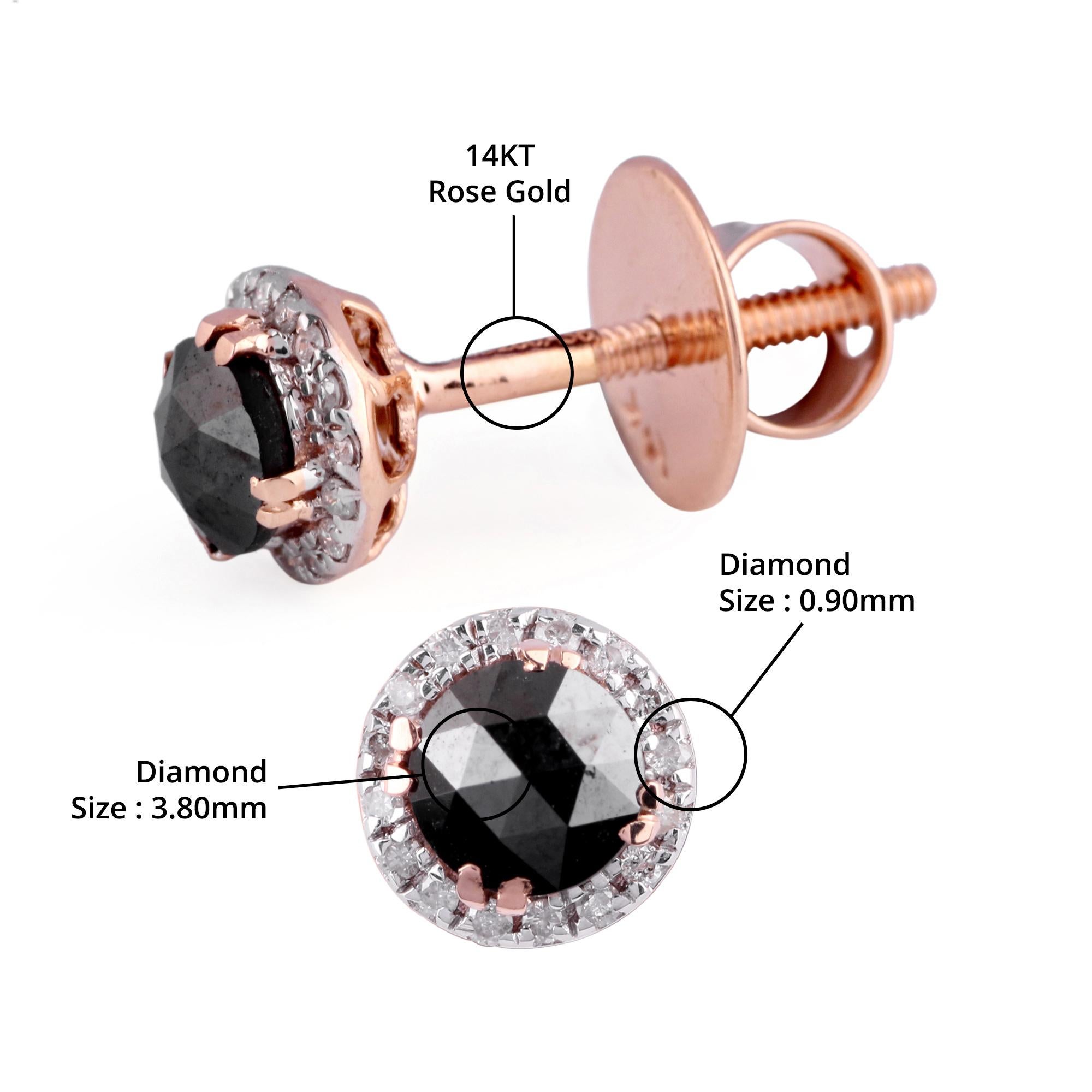 Détails de l'article:-

✦ SKU:- JER00723RRR

✦ Matériau :- Or

✦ Pureté du métal : or rose 14K 

✦ Gemstone Specification:-
✧ Diamant clair (l1/HI) rond - 0.90mm - 32 pièces
✧ Véritable diamant noir - 3.80mm - 2 pièces


✦ Approx. Poids en carats du