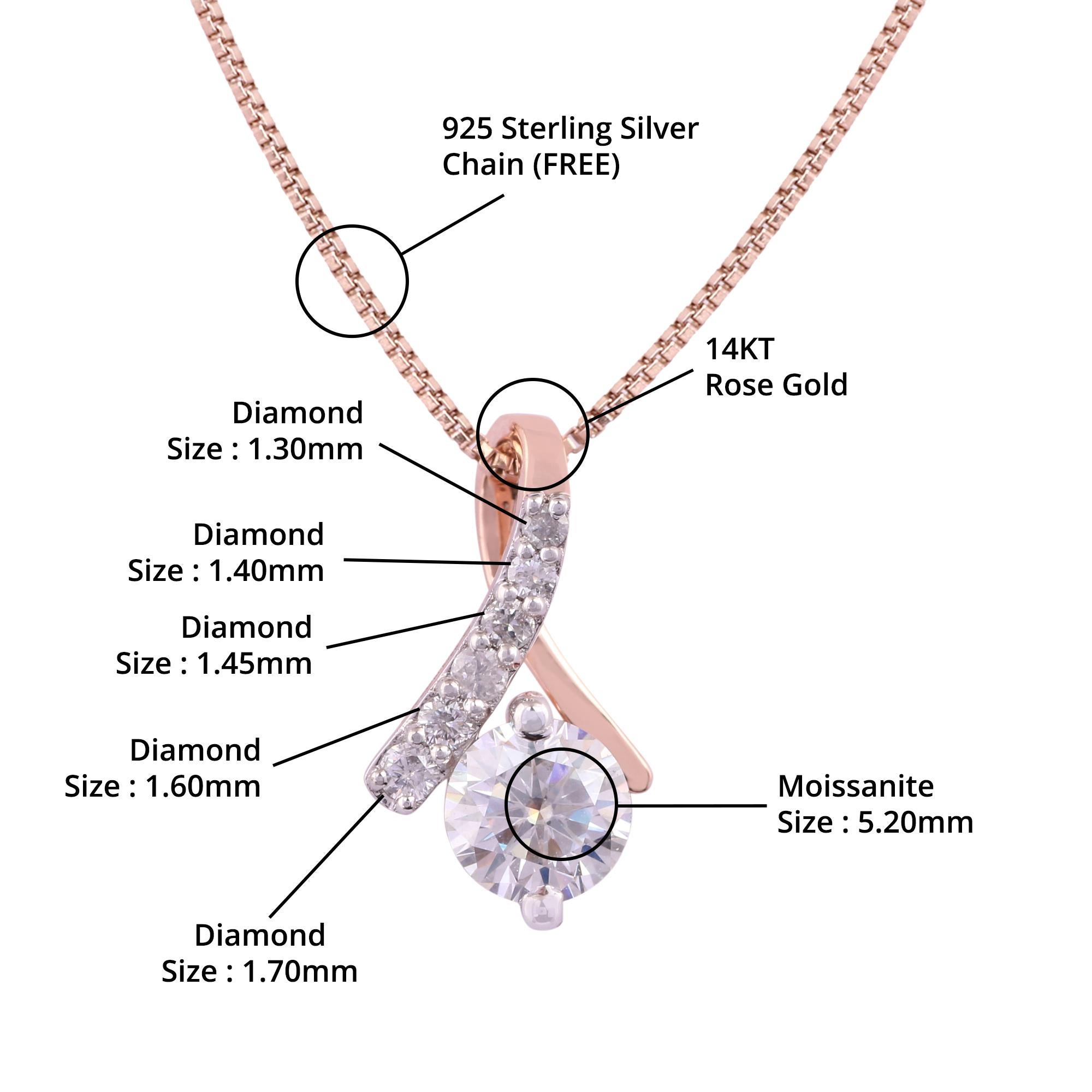 Item details:-

✦ SKU:- JPD00171RRR

✦ Material :- Gold

✦ Metal Purity : 14K Rose Gold 

✦ Gemstone Specification:- 
✧ Clear Diamond Round (l1/H1) - 1.30 mm - 1 Pc
✧ Clear Diamond Round (l1/H1) - 1.40 mm - 1 Pc
✧ Clear Diamond Round (l1/H1) - 1.45