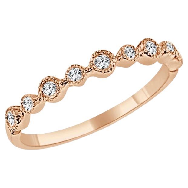 14K Rose Gold 0.10ct Diamond Band for Her