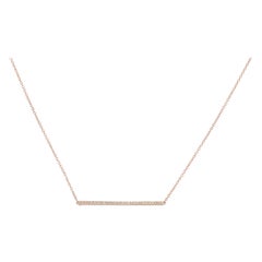 14K Rose Gold 0.10ct Diamond Bar Necklace PN16761-R