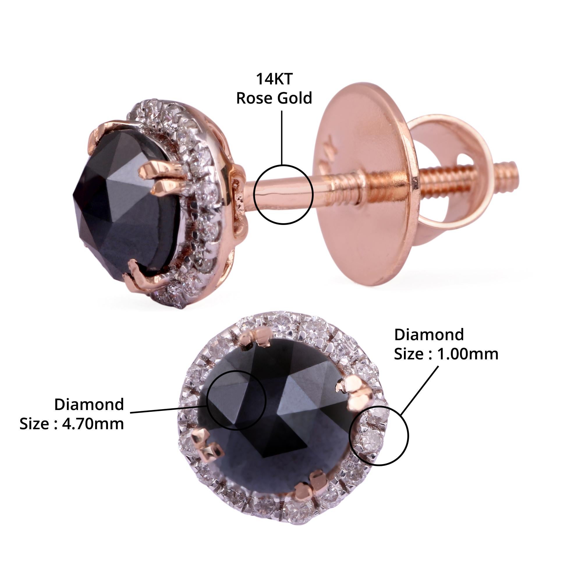 Item details:-

✦ SKU:- JER00721RRR

✦ Material :- Gold

✦ Metal Purity : 14K Rose Gold 

✦ Gemstone Specification:-
✧ Clear Diamond (l1/HI) Round - 1mm - 34 Pcs
✧ Real Black Diamond - 6.50mm - 2 Pcs


✦ Approx. Diamond Carat Weight : 0.167 Carat
✦
