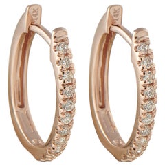 Boucles d
oreilles en or rose 14K avec 0,17ct de diamant PS14-111925