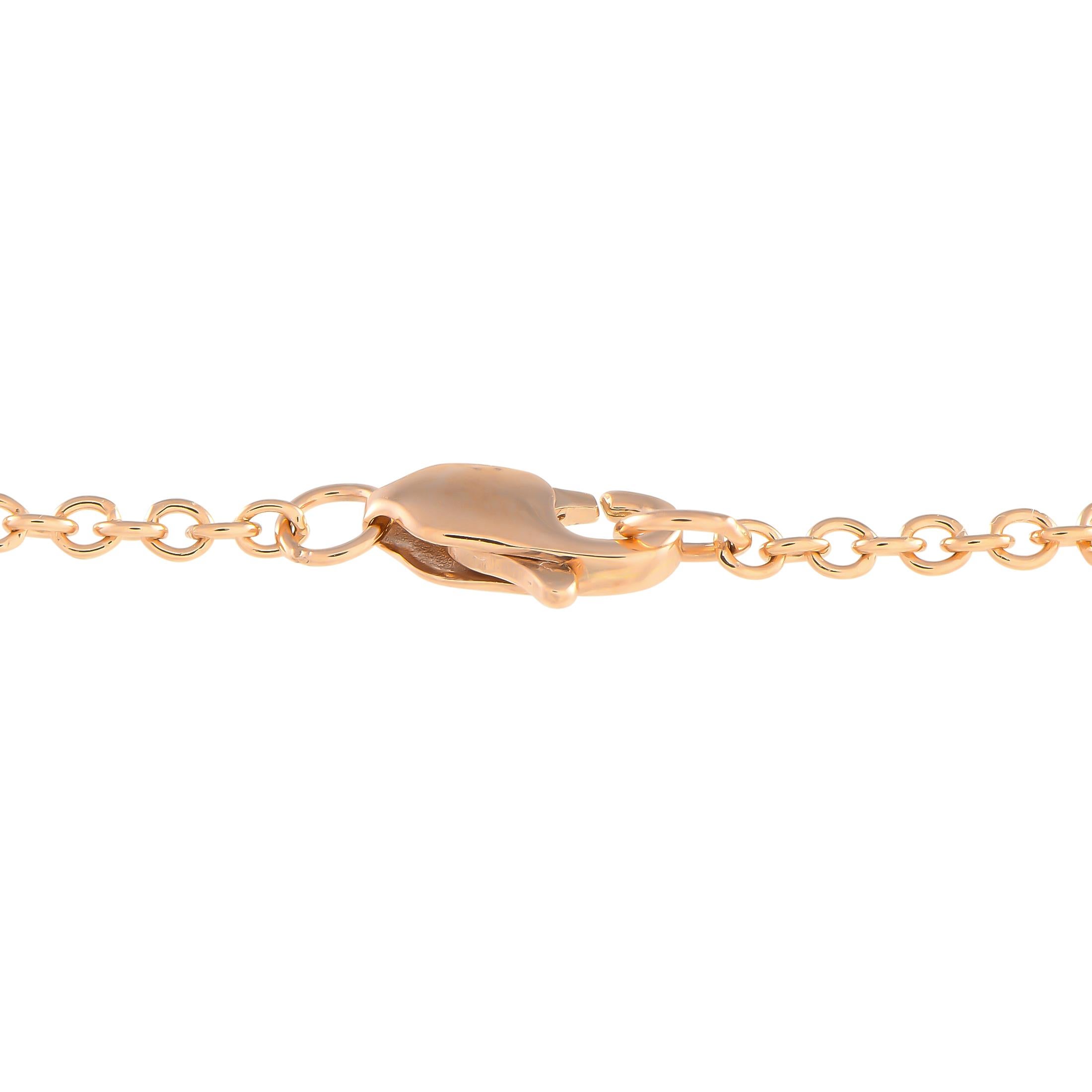 Round Cut 14K Rose Gold 0.22ct Diamond Bracelet