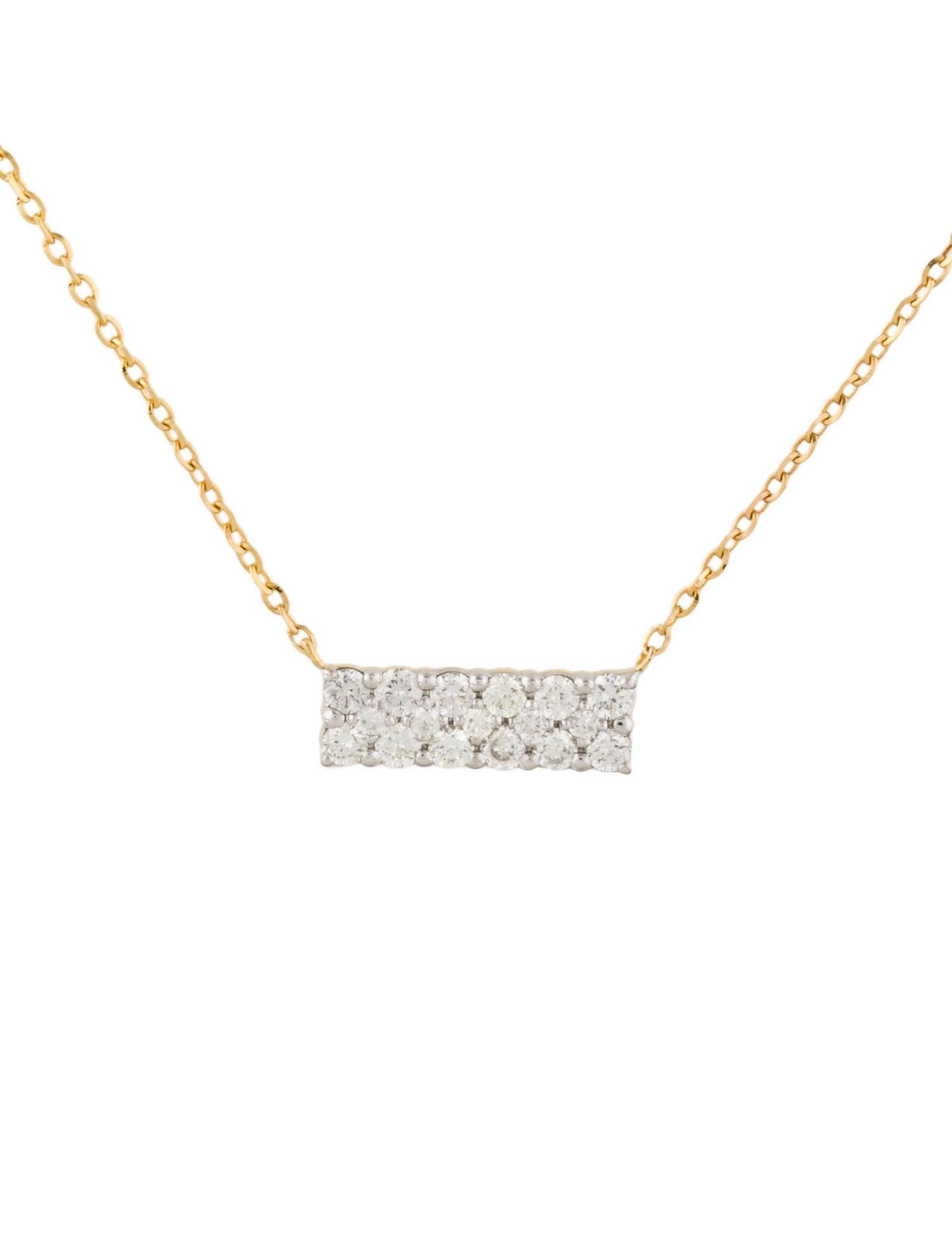 Women's 14K Rose Gold 0.23 Carat Diamond Necklace For Sale