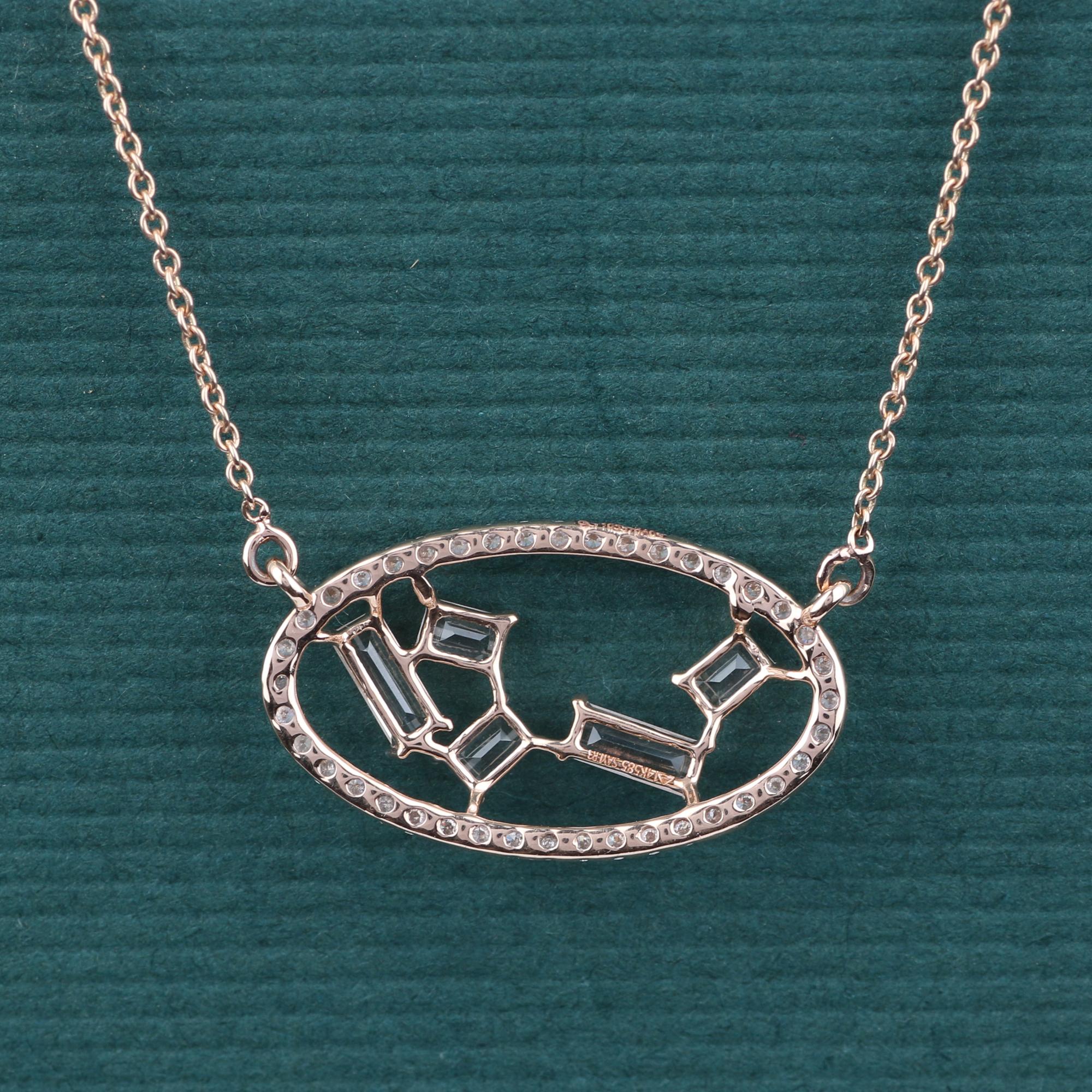 moissanite necklace rose gold