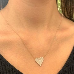 14K Rose Gold 0.34 Carat Diamond Heart Necklace