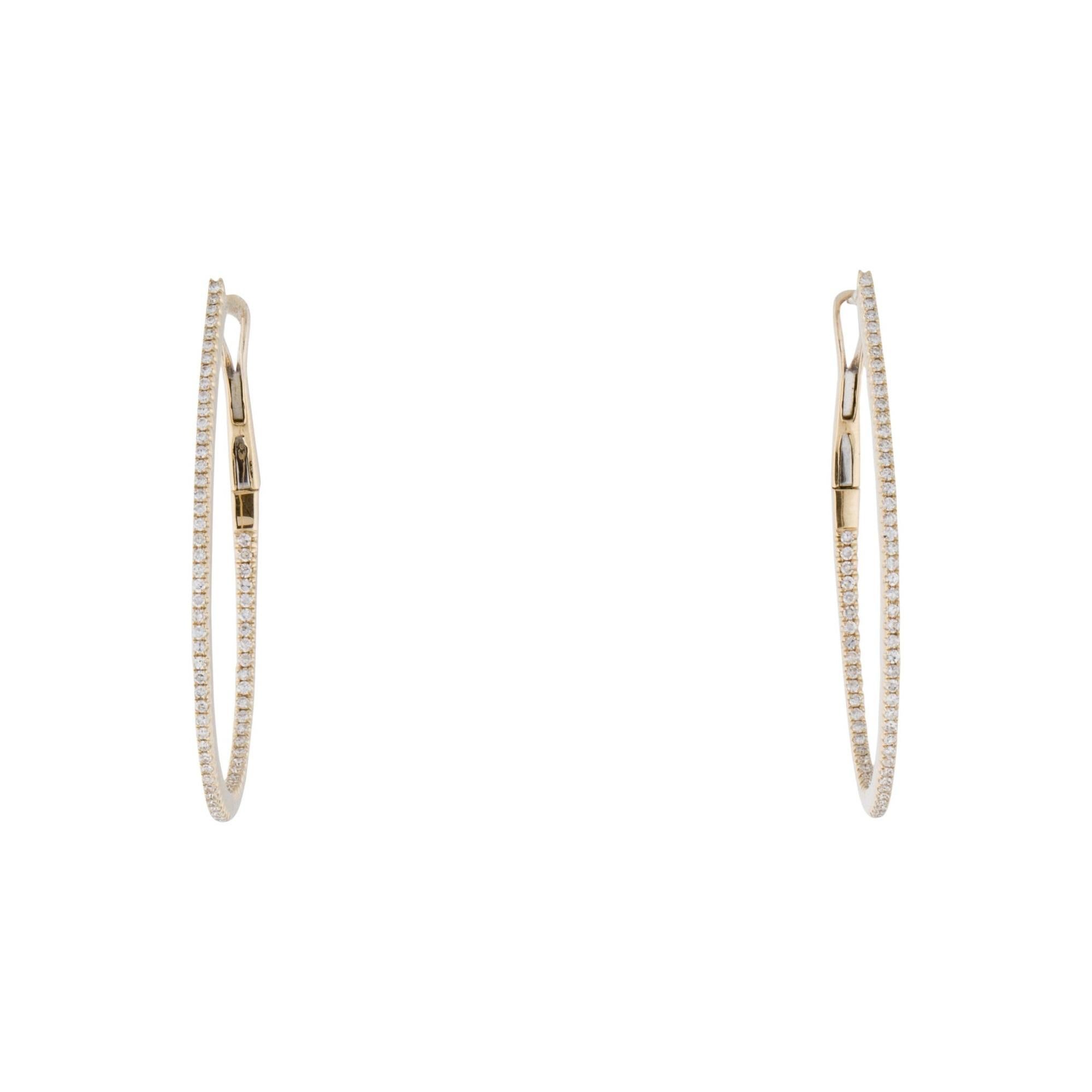Contemporary 14 Karat Rose Gold 0.37 Carat Diamond Pear Shape Hoop Earrings For Sale