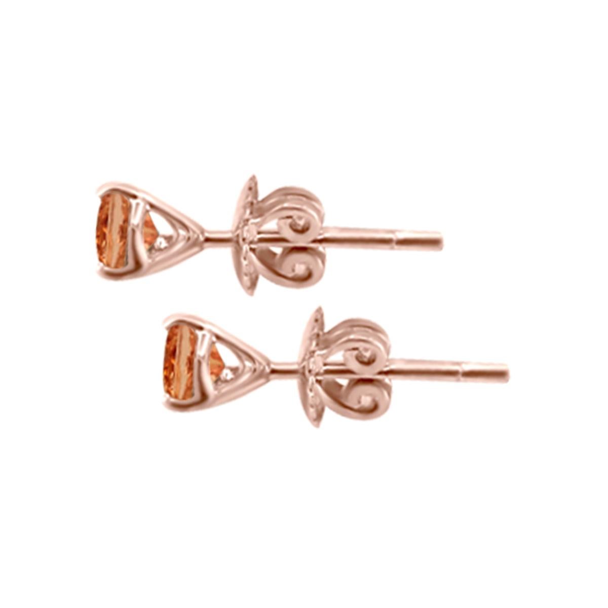 Add A Soft Touch Of Love To Your Everyday Look With This Blush Pair Of Stud Earrings.
These Stud Earring Features Perfect 4MM Round Morganite Gemstone Prong Set In 14k Rose Gold .
Perfect For A Day Or Evening Out. It Can Be Purchased As Gift For