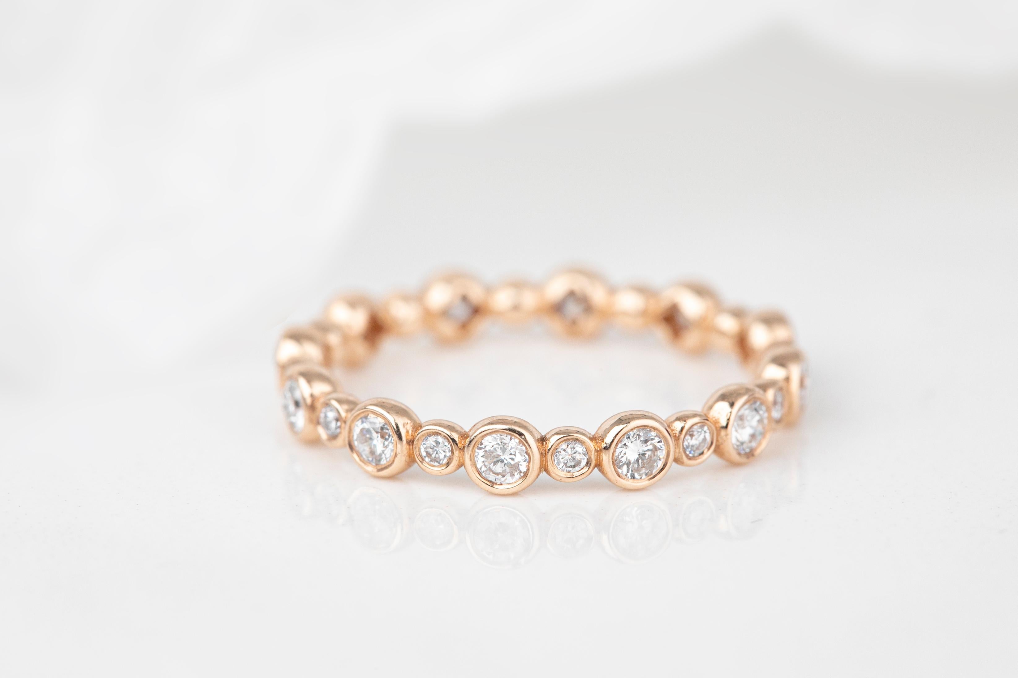 For Sale:  14K Rose Gold 0.60 Ct Daimond Wedding Band 2