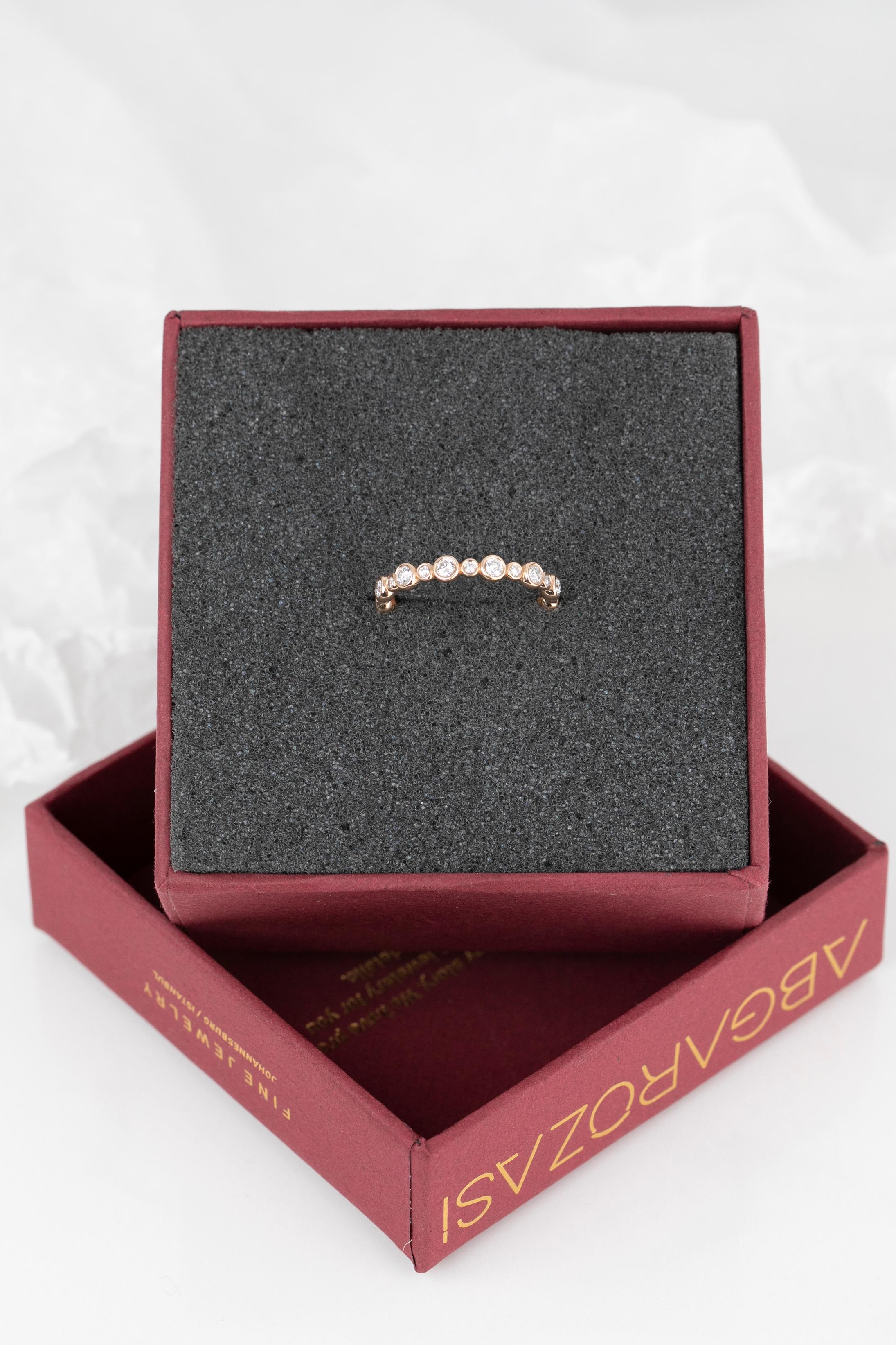For Sale:  14K Rose Gold 0.60 Ct Daimond Wedding Band 9