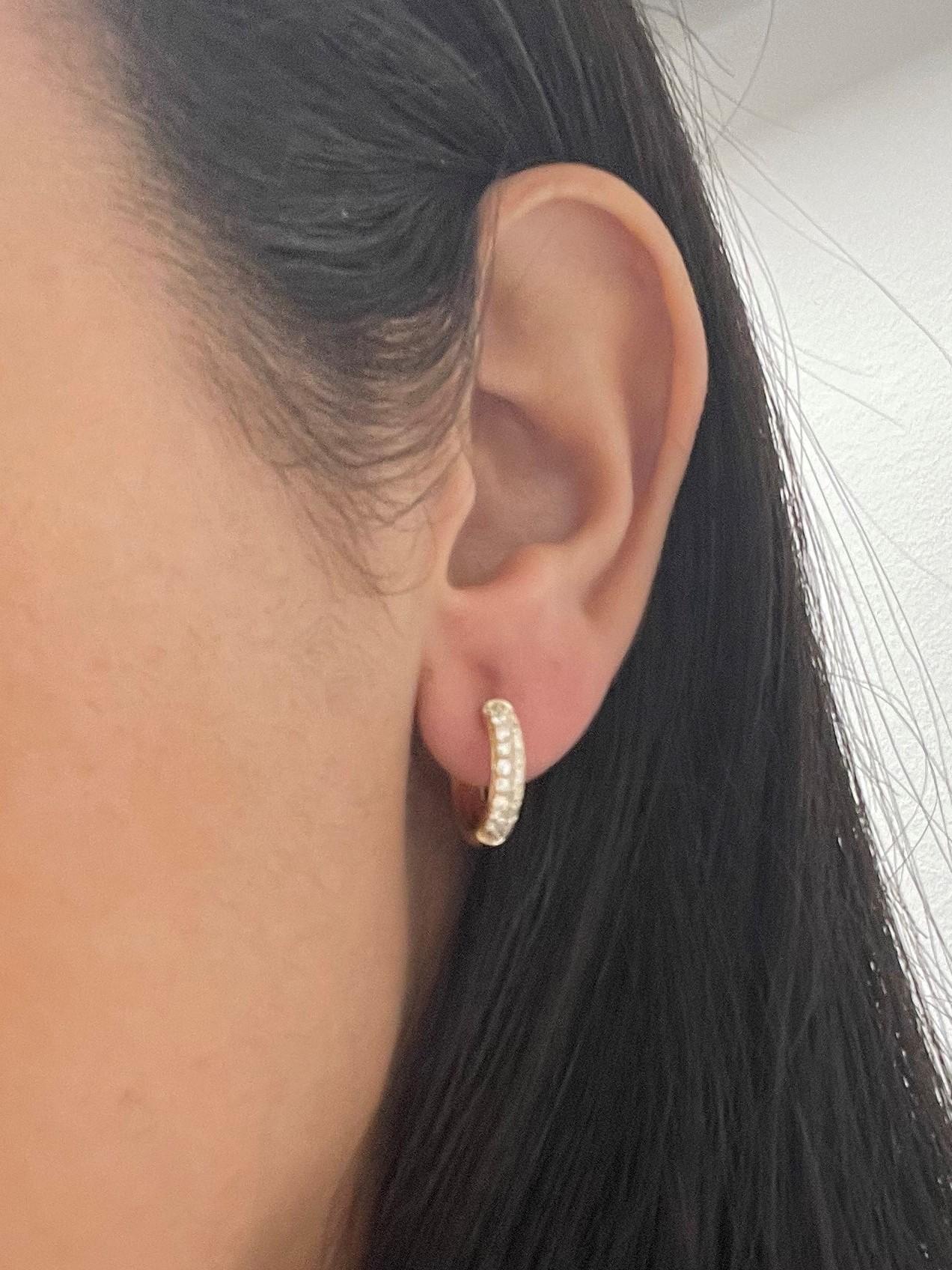 Quality Earrings Set: Made from real 14k gold and glittering white approximately 0.65 ct. Certified diamonds, featuring pave set white diamonds with a color and clarity of GH-SI 
 Surprise Your Loved Ones with Our Diamond Earrings For Her: If you