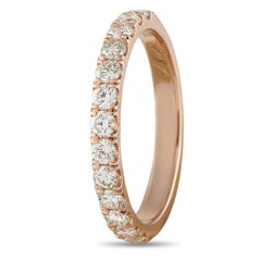 14K Rose Gold 0.68ct Diamond Half-Eternity Band Ring MF12-111925