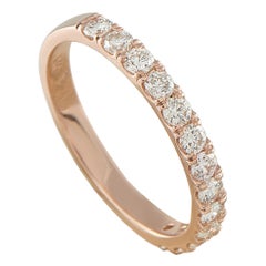 Bague demi-éternité en or rose 14K avec 0,68 ct de diamant MF12-111925