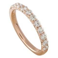Bague demi-éternité en or rose 14K avec diamant de 0,70 ct MF11-111925