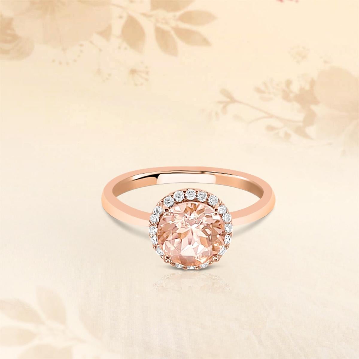 Exquisite In Every Sense, This Gorgeous Ring Features 6mm Round Morganite Gemstone And Diamonds Set In Striking 14K Rose Gold Complete Its Elegance. This Piece Of Beauty Is Perfectly Designed For Someone Special.
 


Style# TS1079MOR
Morganite: