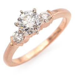 14k Rose Gold 0.91tcw Diamond 3-Stone Engagement Ring