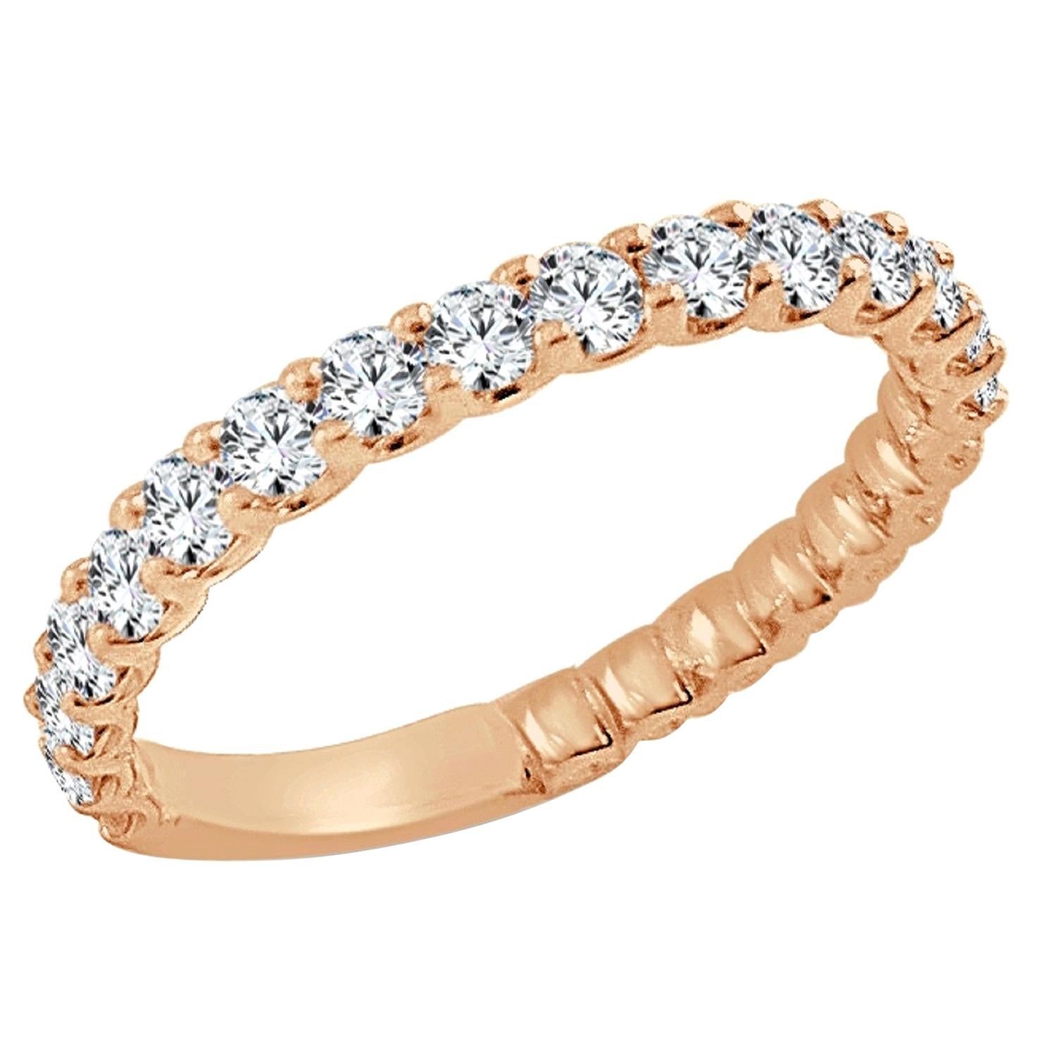 14 Karat Roségold 0,93 Karat Diamantring