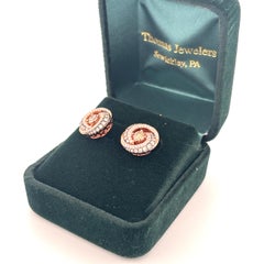 14k Rose Gold 1.00ctw Levian Earrings/ 5.6g Total Weight