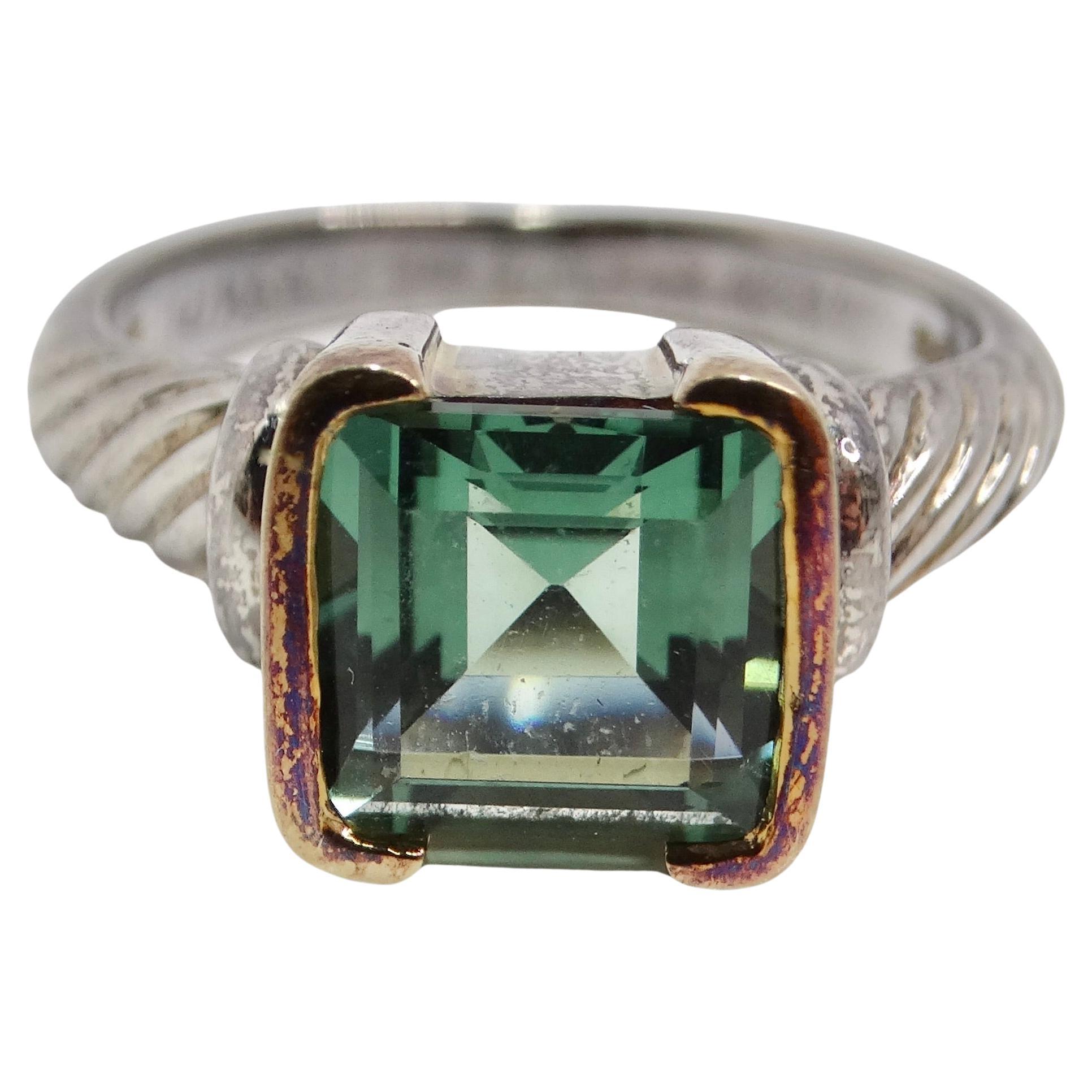 14K Rose Gold 1970s Tourmaline Ring For Sale
