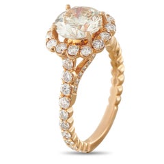 Ring aus 14-karätigem Roségold mit einem Diamanten von 2,86 Karat, Art.-Nr. MF32-070125