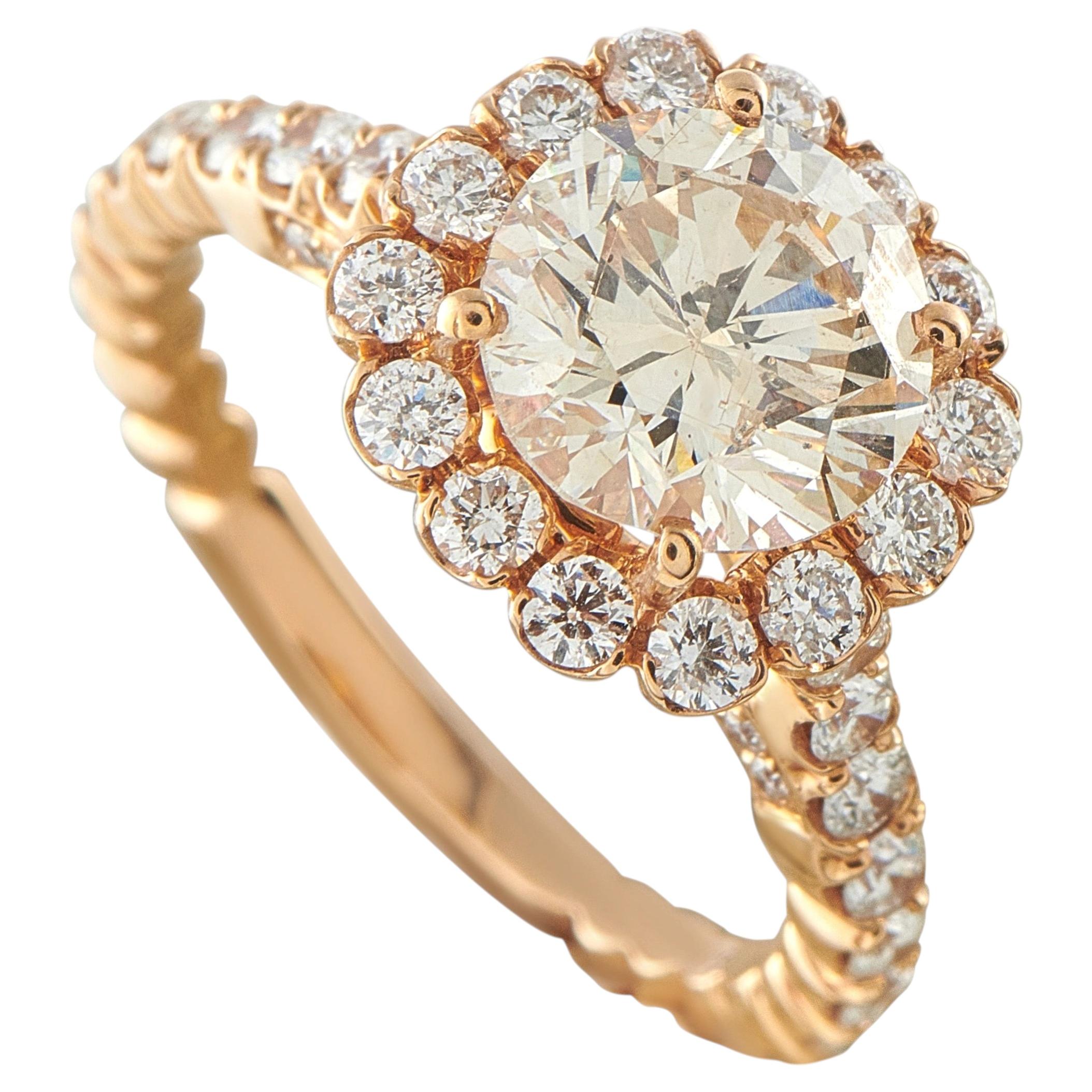 14K Rose Gold 2.86ct Diamond Ring MF32-070125