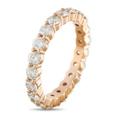 14K Rose Gold 3.40ct Diamond Eternity Band Ring MF25-050126