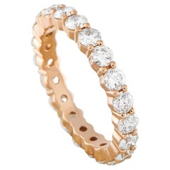 14K Rose Gold 3.40ct Diamond Eternity Band Ring MF25-050126
