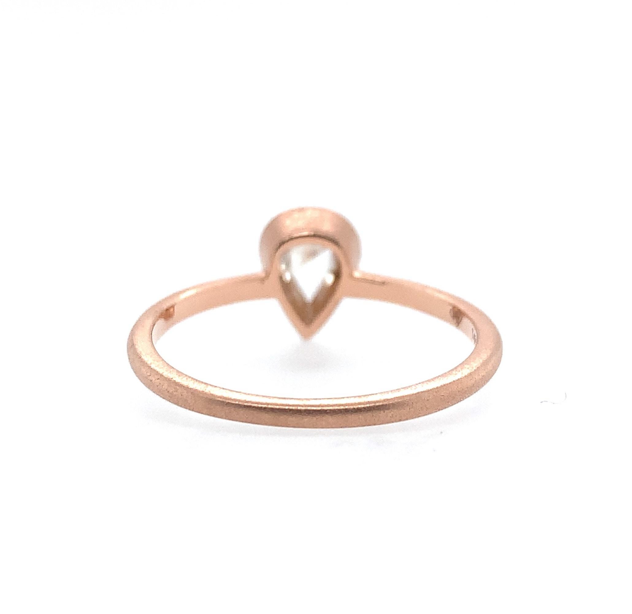 champagne rose gold engagement ring