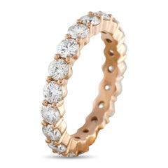 14K Rose Gold 4.40ct Diamond Eternity Band Ring MF24-043026