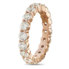 14K Rose Gold 4.50ct Diamond Eternity Band Ring MF20-070826