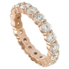 14K Rose Gold 4.50ct Diamond Eternity Band Ring MF20-070826