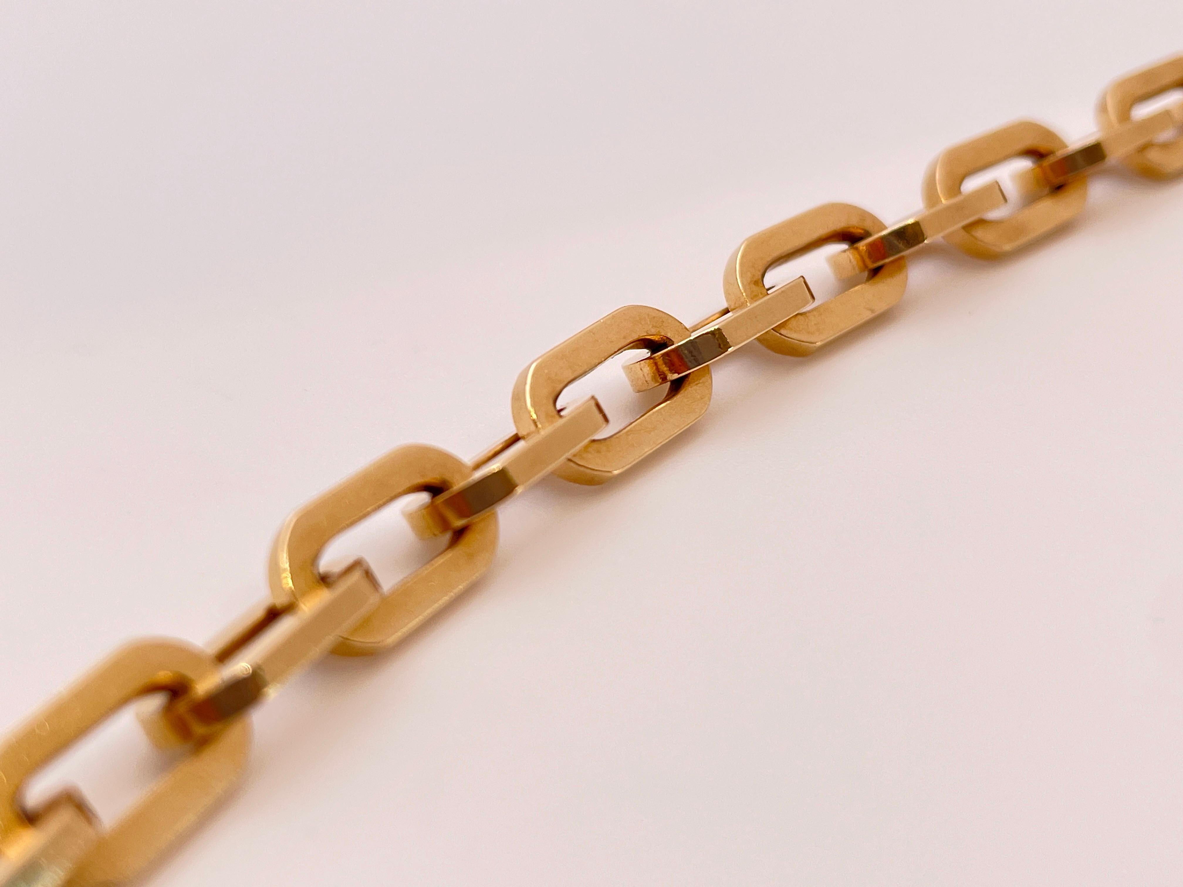 14K Rose Gold Link Halskette Armband im Angebot 11