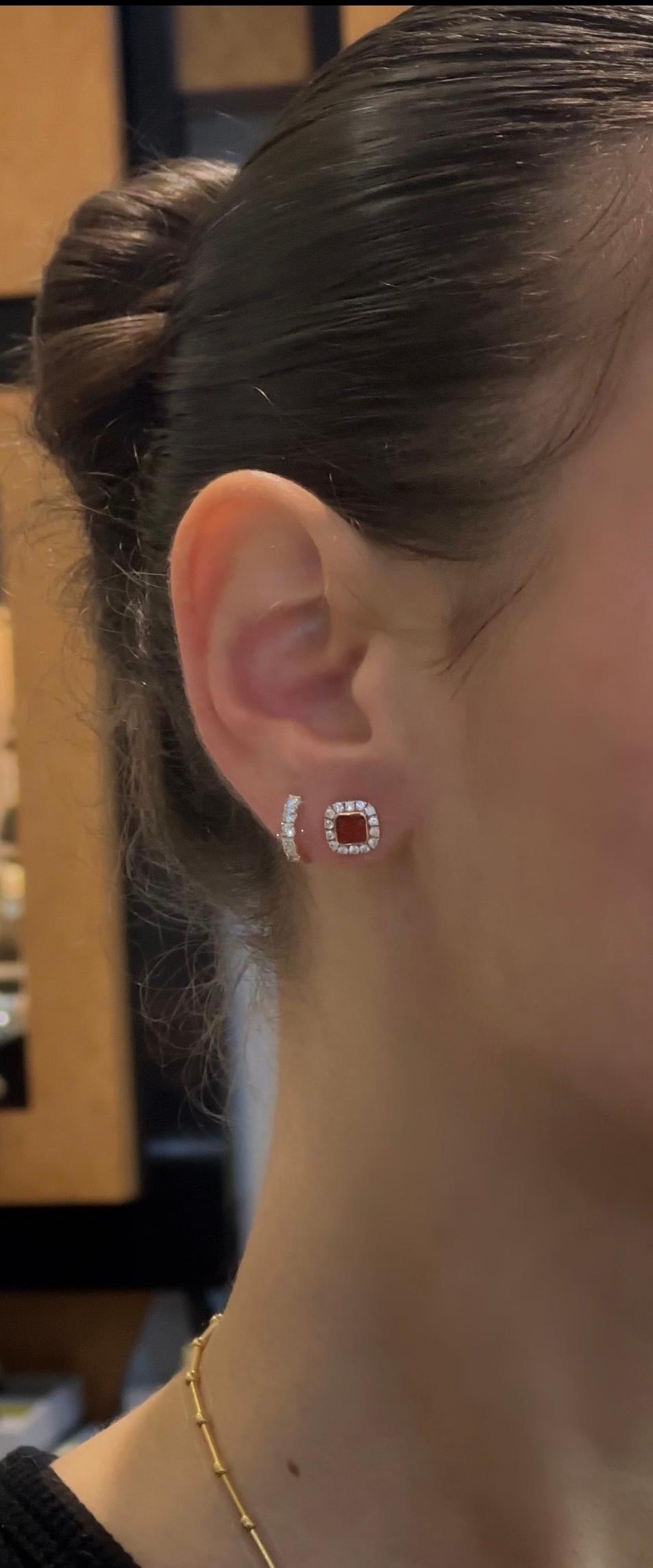 Borchie in oro rosa 14K e pietra d'agata In condizioni Nuovo in vendita a New York, NY