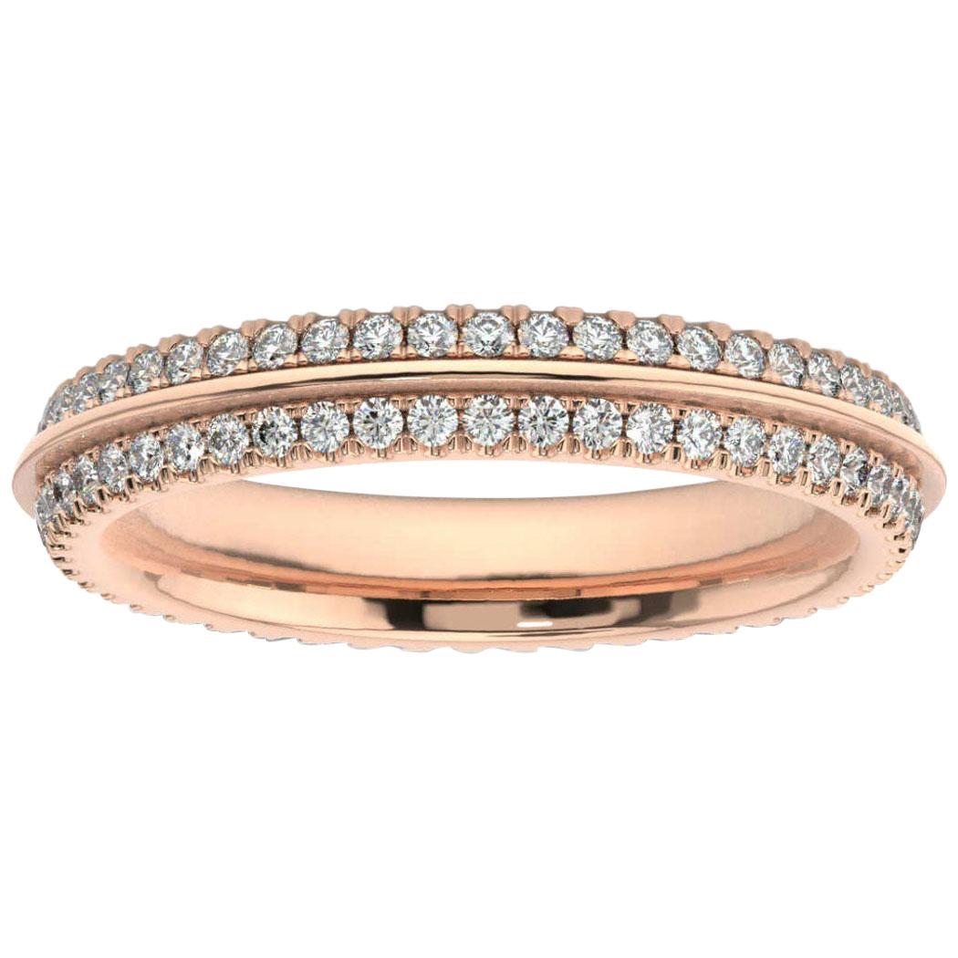 14K Rose Gold Allier Diamond Eternity Ring '1/2 Ct. Tw' For Sale