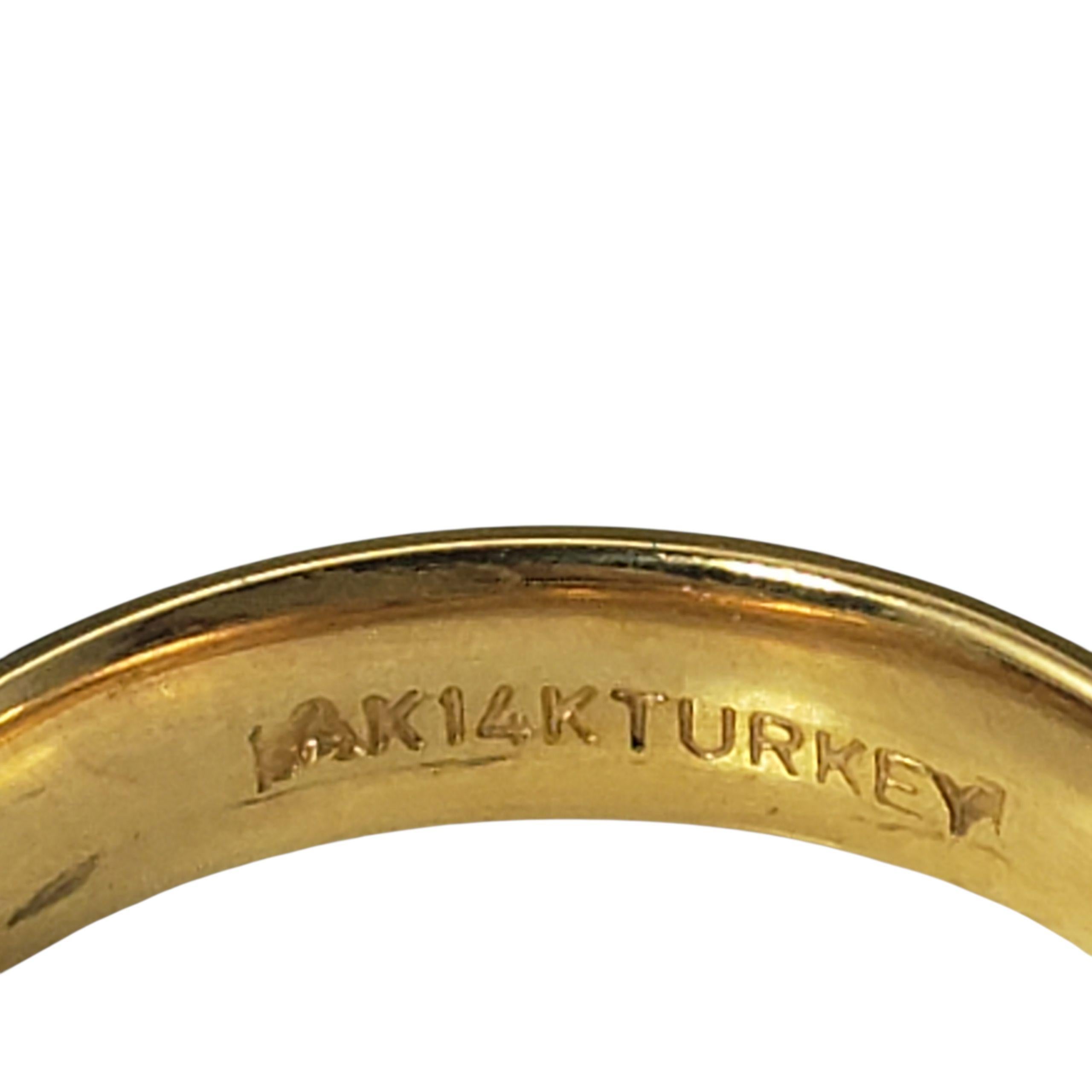 Anello a fascia in oro rosa 14K e diamanti misura 6 #23054 In condizioni buone in vendita a Washington Depot, CT