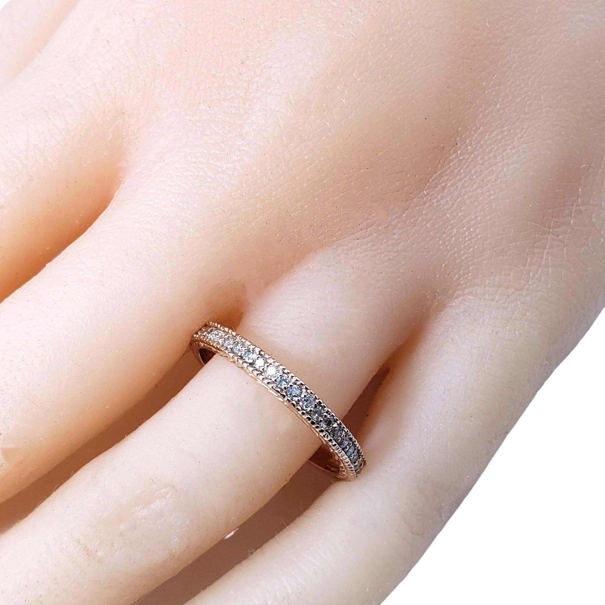14K Roségold und Diamant-Ring Größe 9 #15981 im Angebot 3