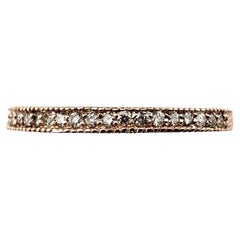 14K Rose Gold and Diamond Band Ring Size 9 #15981