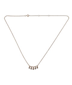 14K Rose Gold and Diamond Dangle Necklace #25196