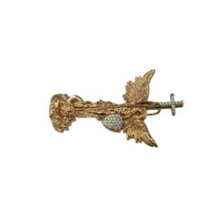 14K Rose Gold and Diamond St. Michael Pendant #21967