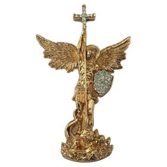 14K Rose Gold and Diamond St. Michael Pendant #21967