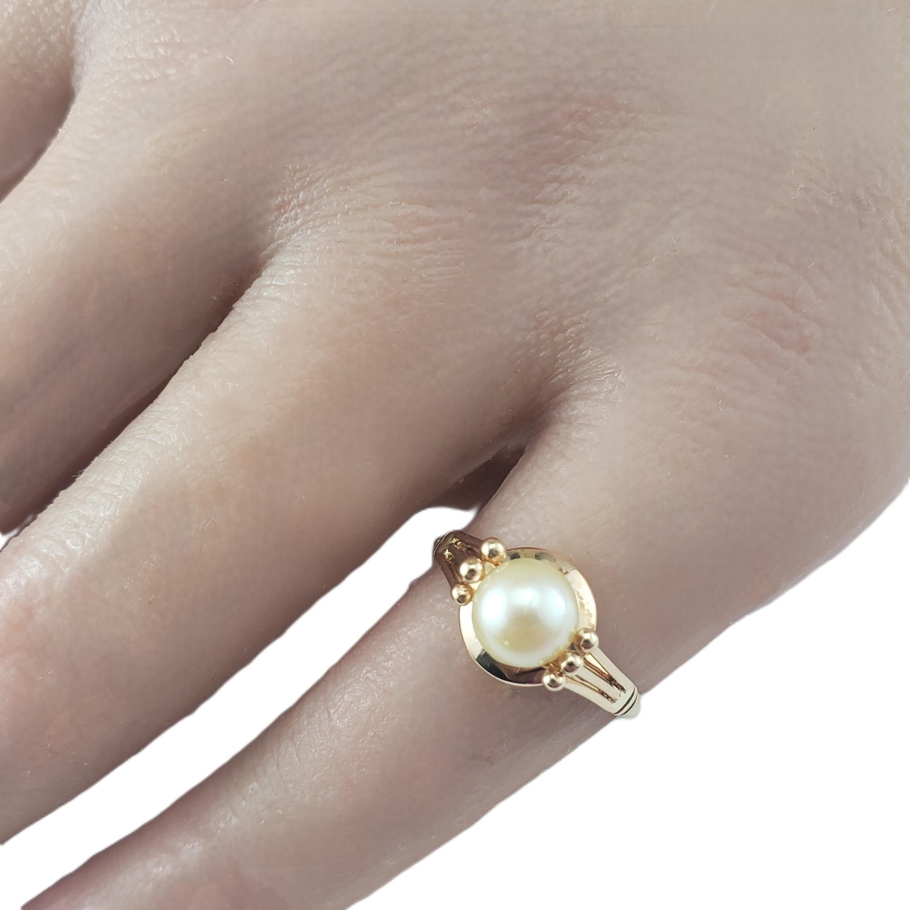 14K Rose Gold und Perle Ring Größe 5,5 #23392 im Angebot 1