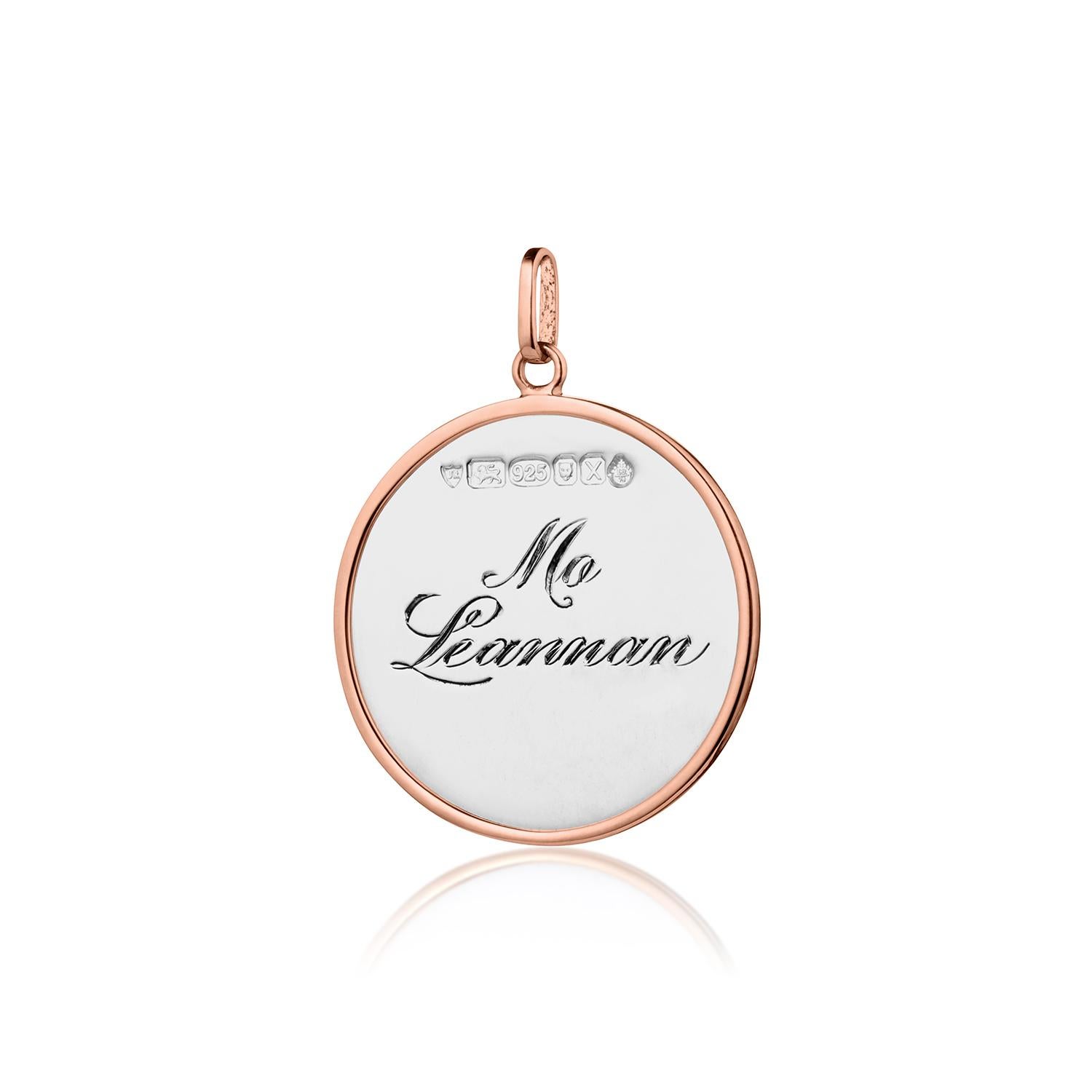 Contemporaneo Gettone d'amore Luckenbooth in oro rosa 14 carati e argento massiccio in vendita