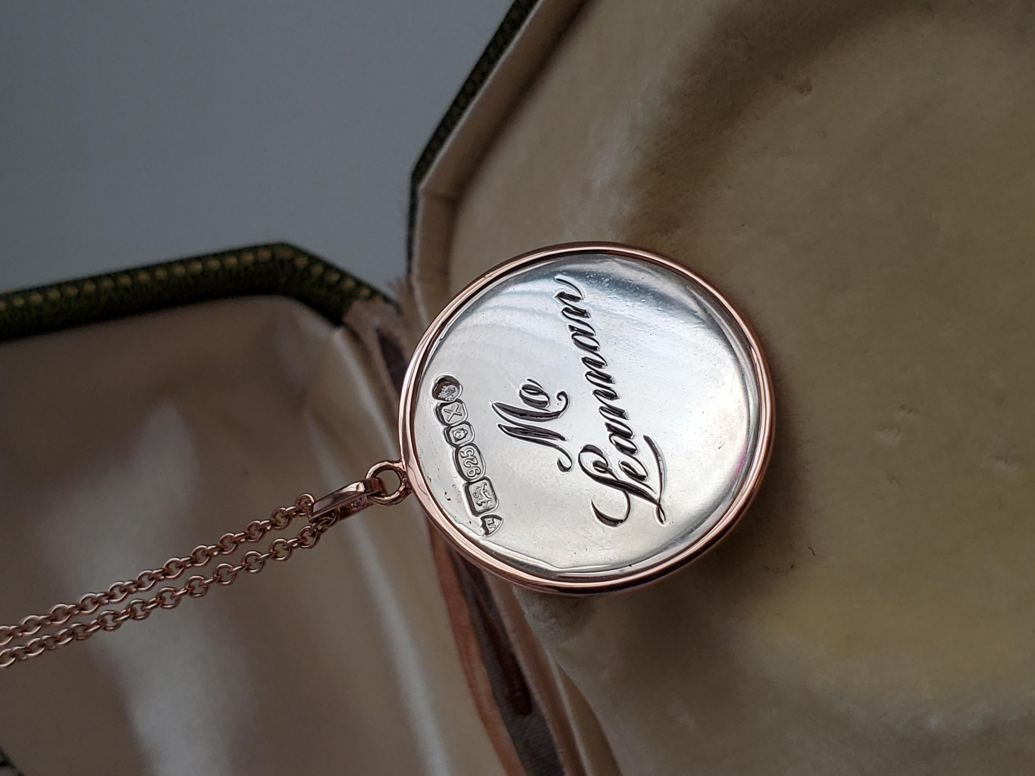 Gettone d'amore Luckenbooth in oro rosa 14 carati e argento massiccio in vendita 3