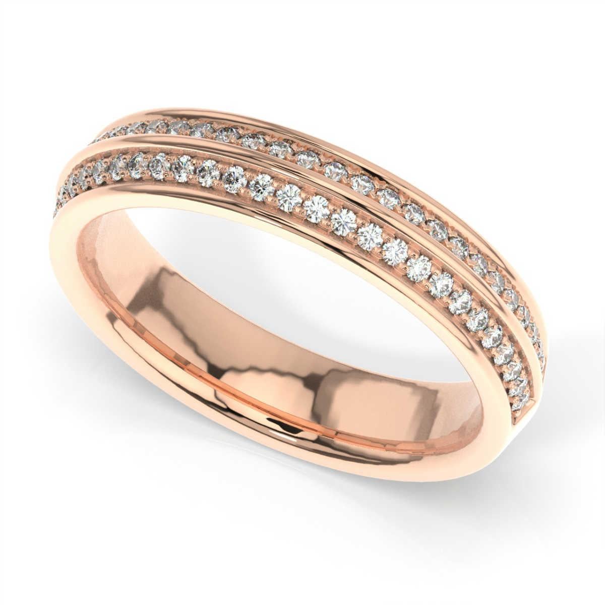 Round Cut 14k Rose Gold Anna Diamond Ring '1/4 Ct. tw' For Sale