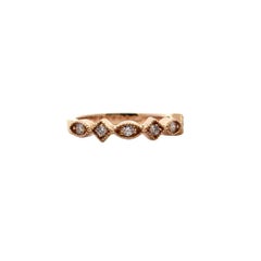 14k Rose Gold approx. 0.20ctw Diamond Stackable Ring