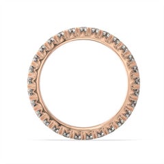 14K Rose Gold Audrey French Pave Eternity Ring '1 Ct. tw'