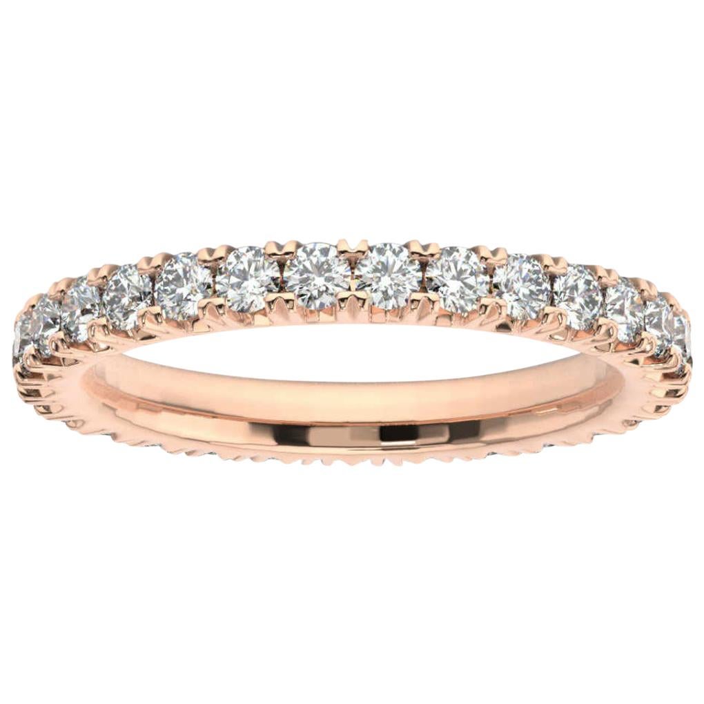 14K Rose Gold Audrey French Pave Eternity Ring '1 Ct. tw'
